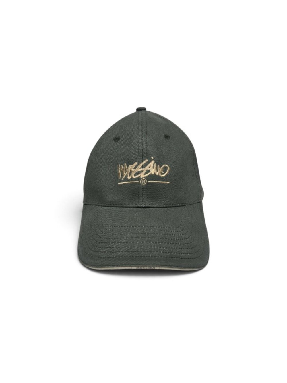 Vintage Y2K Mossimo Script Logo Hat Green Fitted Streetwear